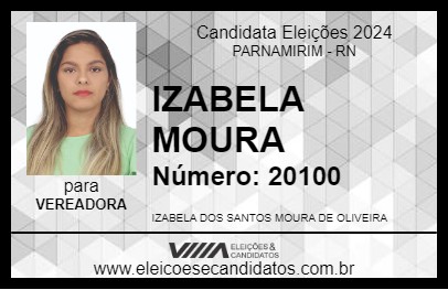 Candidato IZABELA MOURA 2024 - PARNAMIRIM - Eleições