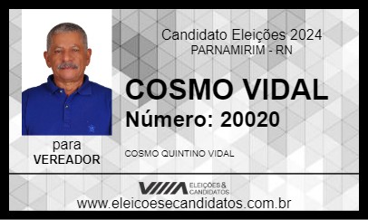 Candidato COSMO VIDAL 2024 - PARNAMIRIM - Eleições