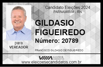 Candidato GILDASIO FIGUEIREDO 2024 - PARNAMIRIM - Eleições