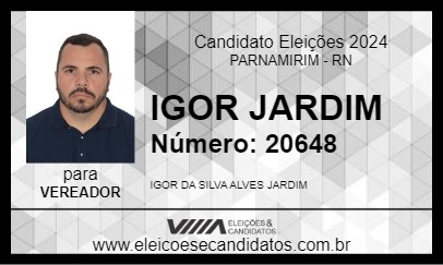 Candidato IGOR JARDIM 2024 - PARNAMIRIM - Eleições