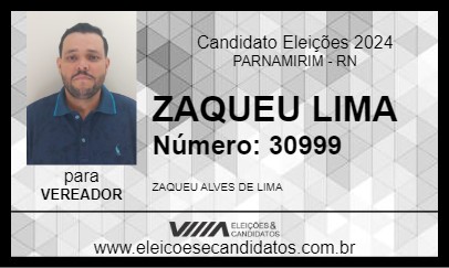 Candidato ZAQUEU LIMA 2024 - PARNAMIRIM - Eleições