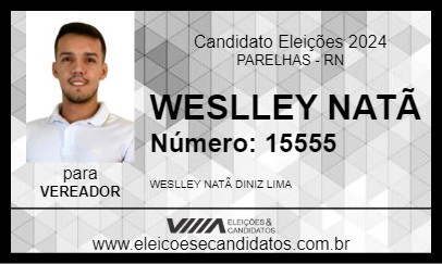 Candidato WESLLEY NATÃ 2024 - PARELHAS - Eleições