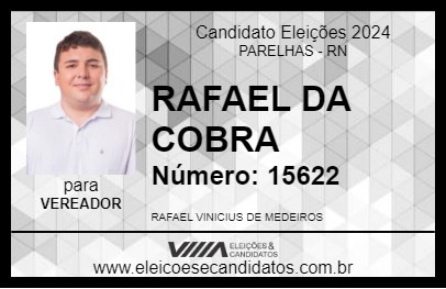 Candidato RAFAEL DA COBRA 2024 - PARELHAS - Eleições