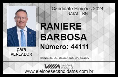 Candidato RANIERE BARBOSA 2024 - NATAL - Eleições