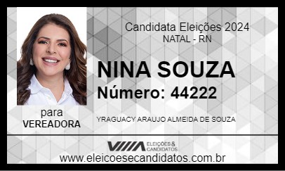 Candidato NINA SOUZA 2024 - NATAL - Eleições