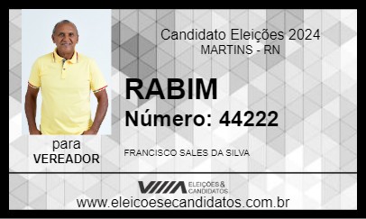 Candidato RABIM 2024 - MARTINS - Eleições