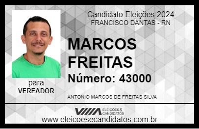 Candidato MARCOS FREITAS 2024 - FRANCISCO DANTAS - Eleições