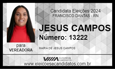 Candidato JESUS CAMPOS 2024 - FRANCISCO DANTAS - Eleições