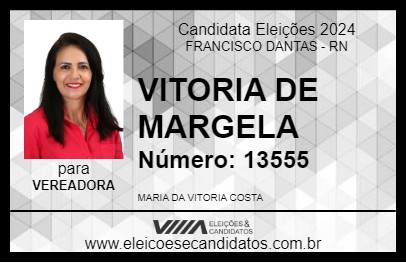 Candidato VITORIA DE MARGELA 2024 - FRANCISCO DANTAS - Eleições