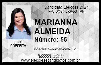 Candidato MARIANNA ALMEIDA 2024 - PAU DOS FERROS - Eleições