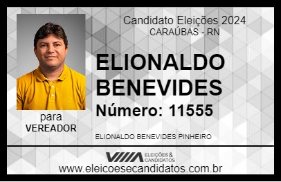 Candidato ELIONALDO BENEVIDES 2024 - CARAÚBAS - Eleições