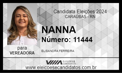 Candidato NANNA 2024 - CARAÚBAS - Eleições