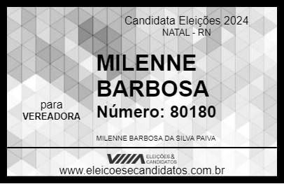 Candidato MILENNE BARBOSA 2024 - NATAL - Eleições