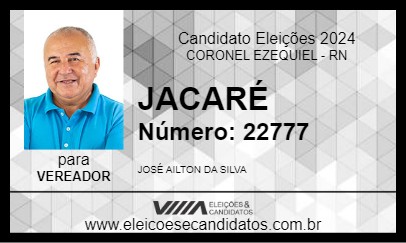 Candidato JACARÉ 2024 - CORONEL EZEQUIEL - Eleições