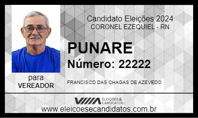 Candidato PUNARE 2024 - CORONEL EZEQUIEL - Eleições