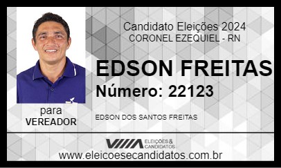 Candidato EDSON FREITAS 2024 - CORONEL EZEQUIEL - Eleições