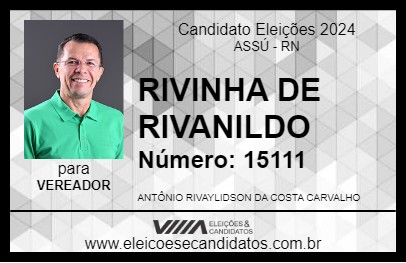 Candidato RIVINHA DE RIVANILDO 2024 - ASSÚ - Eleições