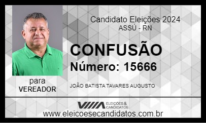 Candidato CONFUSÃO 2024 - ASSÚ - Eleições