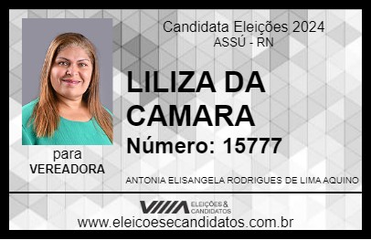 Candidato LILIZA DA CAMARA 2024 - ASSÚ - Eleições