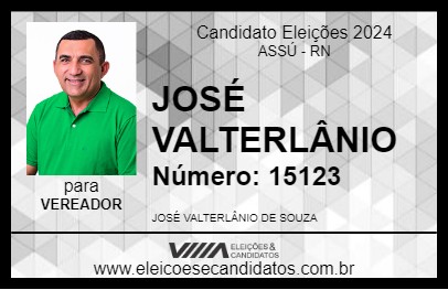 Candidato JOSÉ VALTERLÂNIO 2024 - ASSÚ - Eleições