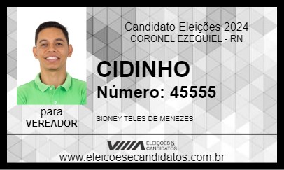 Candidato CIDINHO 2024 - CORONEL EZEQUIEL - Eleições