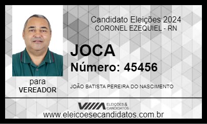 Candidato JOCA 2024 - CORONEL EZEQUIEL - Eleições