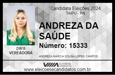 Candidato ANDREZA DA SAÚDE 2024 - TAIPU - Eleições