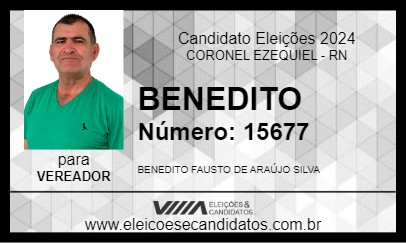 Candidato BENEDITO 2024 - CORONEL EZEQUIEL - Eleições