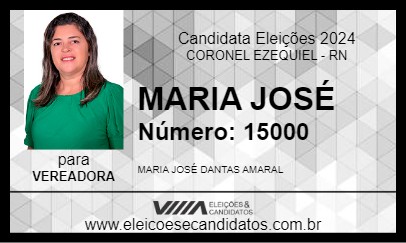 Candidato MARIA JOSÉ 2024 - CORONEL EZEQUIEL - Eleições