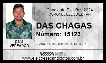 Candidato DAS CHAGAS 2024 - CORONEL EZEQUIEL - Eleições