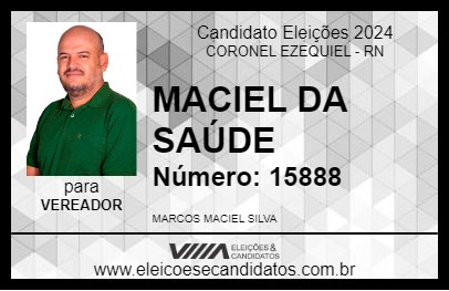 Candidato MACIEL DA SAÚDE 2024 - CORONEL EZEQUIEL - Eleições