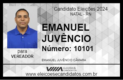 Candidato EMANUEL JUVÊNCIO  2024 - NATAL - Eleições