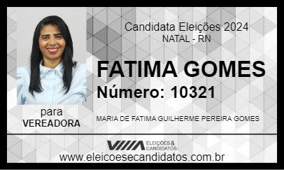 Candidato FATIMA GOMES 2024 - NATAL - Eleições