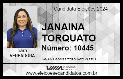 Candidato JANAINA TORQUATO 2024 - NATAL - Eleições