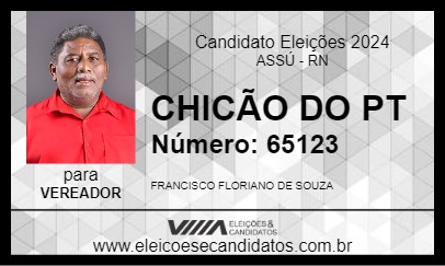 Candidato CHICÃO DO PT 2024 - ASSÚ - Eleições