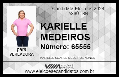 Candidato KARIELLE MEDEIROS 2024 - ASSÚ - Eleições