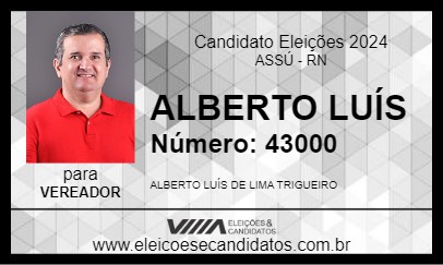 Candidato ALBERTO LUÍS 2024 - ASSÚ - Eleições