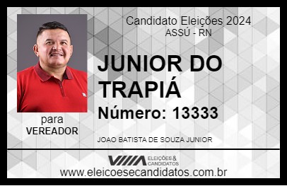 Candidato JUNIOR DO TRAPIÁ 2024 - ASSÚ - Eleições