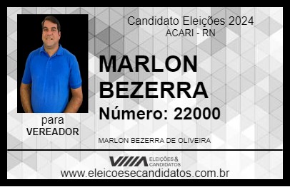 Candidato MARLON BEZERRA  2024 - ACARI - Eleições