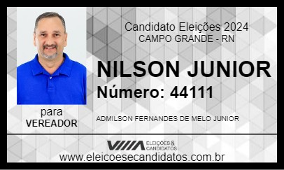 Candidato NILSON JUNIOR 2024 - CAMPO GRANDE - Eleições