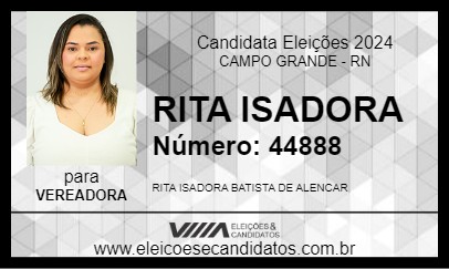 Candidato RITA ISADORA 2024 - CAMPO GRANDE - Eleições