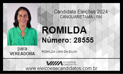 Candidato ROMILDA 2024 - CANGUARETAMA - Eleições