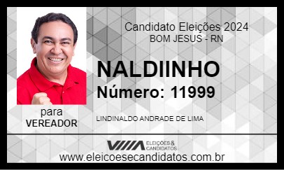 Candidato NALDIINHO 2024 - BOM JESUS - Eleições