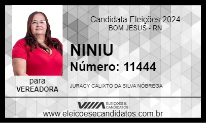 Candidato NINIU 2024 - BOM JESUS - Eleições