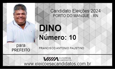 Candidato DINO 2024 - PORTO DO MANGUE - Eleições