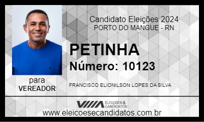 Candidato PETINHA 2024 - PORTO DO MANGUE - Eleições