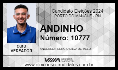 Candidato ANDINHO 2024 - PORTO DO MANGUE - Eleições