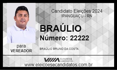 Candidato BRAÚLIO 2024 - IPANGUAÇU - Eleições