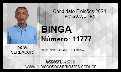 Candidato BINGA 2024 - IPANGUAÇU - Eleições