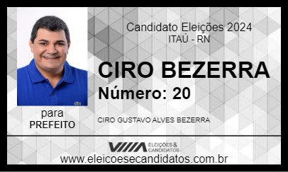 Candidato CIRO BEZERRA 2024 - ITAÚ - Eleições